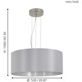 Eglo 31606 - visilica na sajli maserlo 3xE27/60W/230V | Eponuda.com