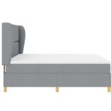  Krevet s uzglavljem i madracem svijetlo sivi 180x200 cm tkanina | shoptok.hr