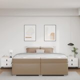  Krevetna konstrukcija Boja cappuccina 200 x 200 cm tkanina | shoptok.hr