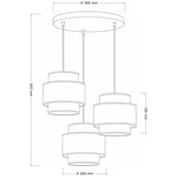 Brilagi viseći luster na sajli SPACE 3xE27/60W/230V prečnik 40 cm bež/krem | Eponuda.com
