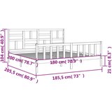  Okvir kreveta s uzglavljem veliki bračni od masivnog drva | shoptok.hr