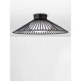Nova Luce Mat črna kovinska LED stropna svetilka s steklenim senčilom Brume – | Shoptok.si