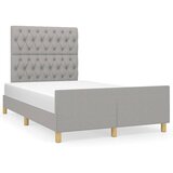 Maison Chic Posteljni okvir - Dvoposteljna postelja - Zakonska postelja brez vzmetnice svetlo siv 120x200 cm blago-J12454, (21774841) | Shoptok.si