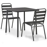  3-dijelni bistro set čelični tamno sivi | shoptok.hr