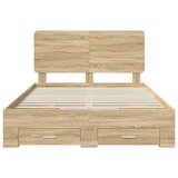 Konstrukcija postelje Sonoma hrast 150 x 200 cm Konstruiran les, (5000102251) | Shoptok.si