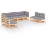  Sedežna garnitura 8-delna z blazinami trdna borovina | Shoptok.si