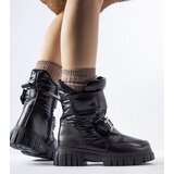 Gemre Black snow boots with decorative Athos buckle | ePonuda.com