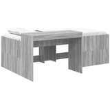  Krevet za djecu s visokim okvirom i stolom Siva Sonoma - Siva Sonoma 75 x 190 cm | shoptok.hr