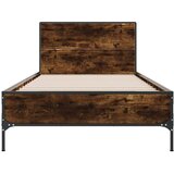 vidaXL Okvir krevet boja hrasta 90 x 190 cm konstruirano drvo i metal | shoptok.hr