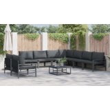 vidaXL Vrtna sedežna garnitura 10 pcs Antracitna Jeklo | Shoptok.si