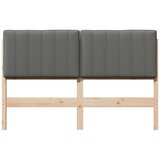  Tapecirani uzglavlje s uzglavljem Smeđa i svijetlosiva 140 cm | shoptok.hr