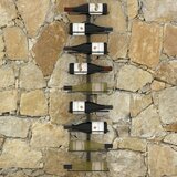 vidaXL Zidni stalak za vino za 9 boca crni željezni | shoptok.hr