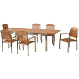 Gardenson Vrtni Set Keros, 7-Delni, Raztegljiva Miza Cene