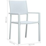  Vrtni stoli 4 kosi bela plastika videz ratana | Shoptok.si