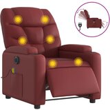 Maison Chic Električni masažni naslanjač - Relax naslanjač vinsko rdeče umetno usnje, (22134913) | Shoptok.si