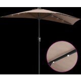 vidaXL Vrtni suncobran Sivo-smeđa 294 x 150 x 223 cm tkanina | shoptok.hr