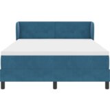  Box Spring postelja z vzmetnico temno modra 140x200 cm žamet, (22051332) | Shoptok.si