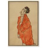  Slika - Egon Schiele – Self-Portrait (Man in Orange Jacket) 60x90 U prirodnom drvenom okviru | shoptok.hr