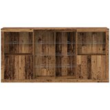  Stranski kabinet z LED lučmi Stari les 202x37x100 cm Izdelan iz lesa, Stranski kabinet z LED lučmi Stari les 60.5x37x100 cm, Stranski kabinet z LED lučmi Stari les 41x37x100 cm | Shoptok.si