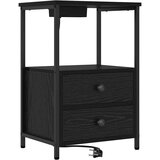  Noćni ormar 2 pcs Crni hrast 40 x 31 x 60 cm Konstruirano drvo | shoptok.hr