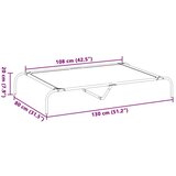 vidaXL Dvignjena pasja postelja črna 130x80x20 cm Oxford tkanina jeklo | Shoptok.si