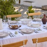 Costa Nova Rdeč/bel desertni krožnik iz kamenine ø 21 cm Vila – | Shoptok.si