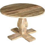 GINER Y COLOMER Jedilna miza za 4 osebe iz naravnega mangovega lesa, premera 120 cm, (22147187) | Shoptok.si