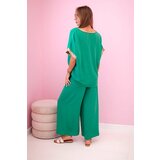 Kesi Włoski Viscose set with golden trim green | Shoptok.si