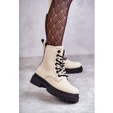 EVENTO PE1 Women's Leather Boots Workers Light Beige Denila | ePonuda.com