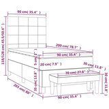  Box spring postelja z vzmetnico svetlo siva 90x200 cm blago, (20790737) | Shoptok.si