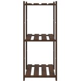  Stalak za pohranu s 3 razine smeđi 60x38x90 cm masivna borovina | shoptok.hr