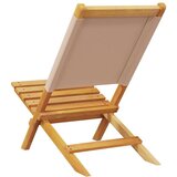  Sklopive vrtne stolice 6 kom smeđesivi od tkanine i drva | shoptok.hr