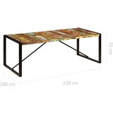 vidaXL Jedilna miza 220x100x75 cm trden predelan les | Shoptok.si