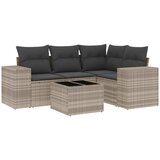 Maison Chic Seti vrtnega pohištva - Vrtna garnitura - Vrtni pohištvo set 5-delna z blazinami siv poli ratan, (21819282) | Shoptok.si