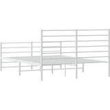 Metalni okvir kreveta uzglavlje i podnožje bijeli 160x200 cm | shoptok.hr