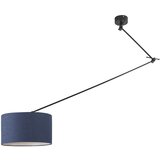 QAZQA Viseča svetilka črna z nastavkom 35 cm modro nastavljiva - Blitz I. | Shoptok.si