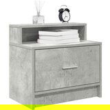 vidaXL Noćni ormarić s ladicom beton sivi 51x31x47 cm | shoptok.hr