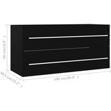 Ormarić za umivaonik crni 100 x 38,5 x 48 cm konstruirano drvo | shoptok.hr