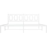  Metalni okvir za krevet s uzglavljem bijeli 183x213 cm | shoptok.hr