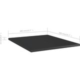 Police za knjige 8 kom visoki sjaj crne 40 x 50 x 1,5 cm drvene | Shoptok.si