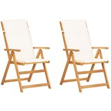 Maison Chic Vrtni stoli - Stol za vrt s prilagodljivim naslonjalom 2 kosa rjava akacija JS1997, (21877023) | Shoptok.si