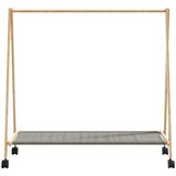  Stalak za odjeću s policama i kotačima 106x34x106,5 cm bambusa | shoptok.hr