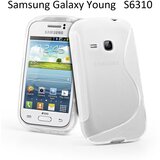  Gumijasti / gel etui S-Line za Samsung Galaxy Young S6310 - prozorni Cene