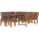 9-dijelni vrtni blagovaonski set s jastucima od bagremovog drva | Eponuda.com