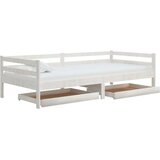 vidaXL Dnevna postelja s predali 90x200 cm bela trdna borovina | Shoptok.si