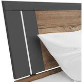 XXXL Postelja S Predali Saturn, Hrast, Temno Siva, 180x200 | Shoptok.si