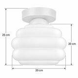 Brilagi LED stropno svetlo RETRO GLASS 1xE27/60W/230V prečnik 20 cm bela/bela | Eponuda.com