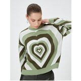 Koton Knitwear Sweater With Heart Multicolored Long Sleeved Crew Neck. | shoptok.hr