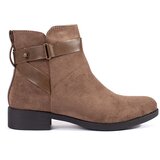 Shelvt Beige suede women's ankle boots | Shoptok.si