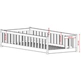 Molarem Home Drveni dječji krevet Zoya - cotton - 190x90 - Madrac PE pjena 8 cm-spužvasti madrac Slike